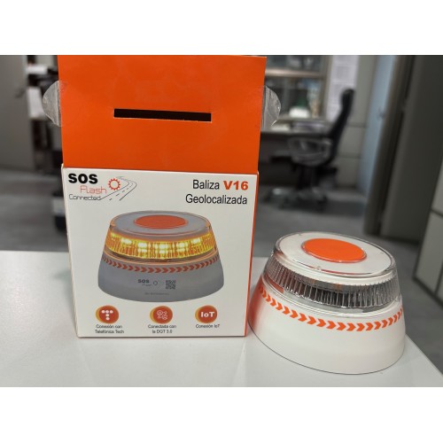 SOS FLASH BALIZA V16 GEOLOCALIZADA